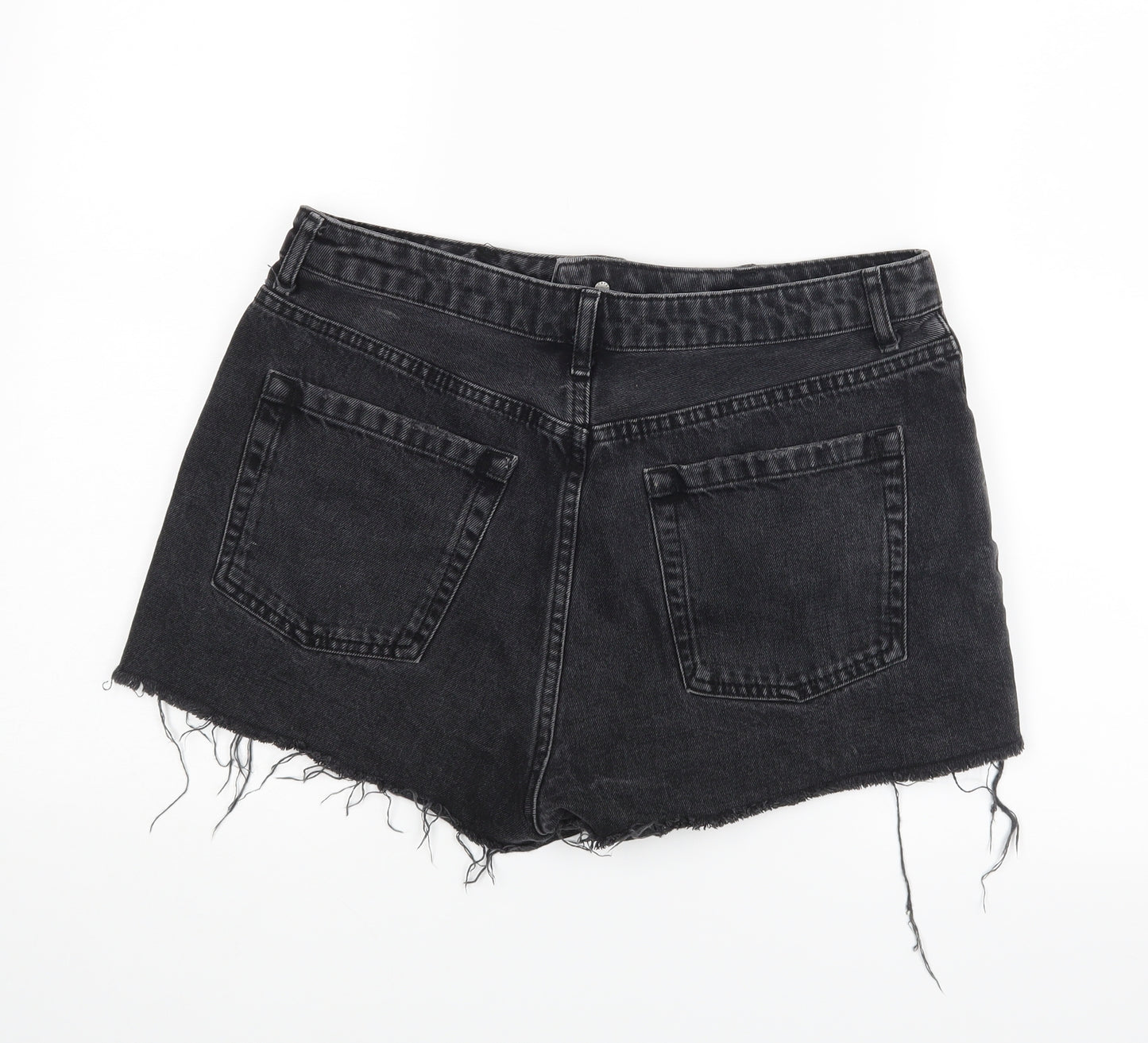 Topshop MOM Womens Black   Hot Pants Shorts Size 14