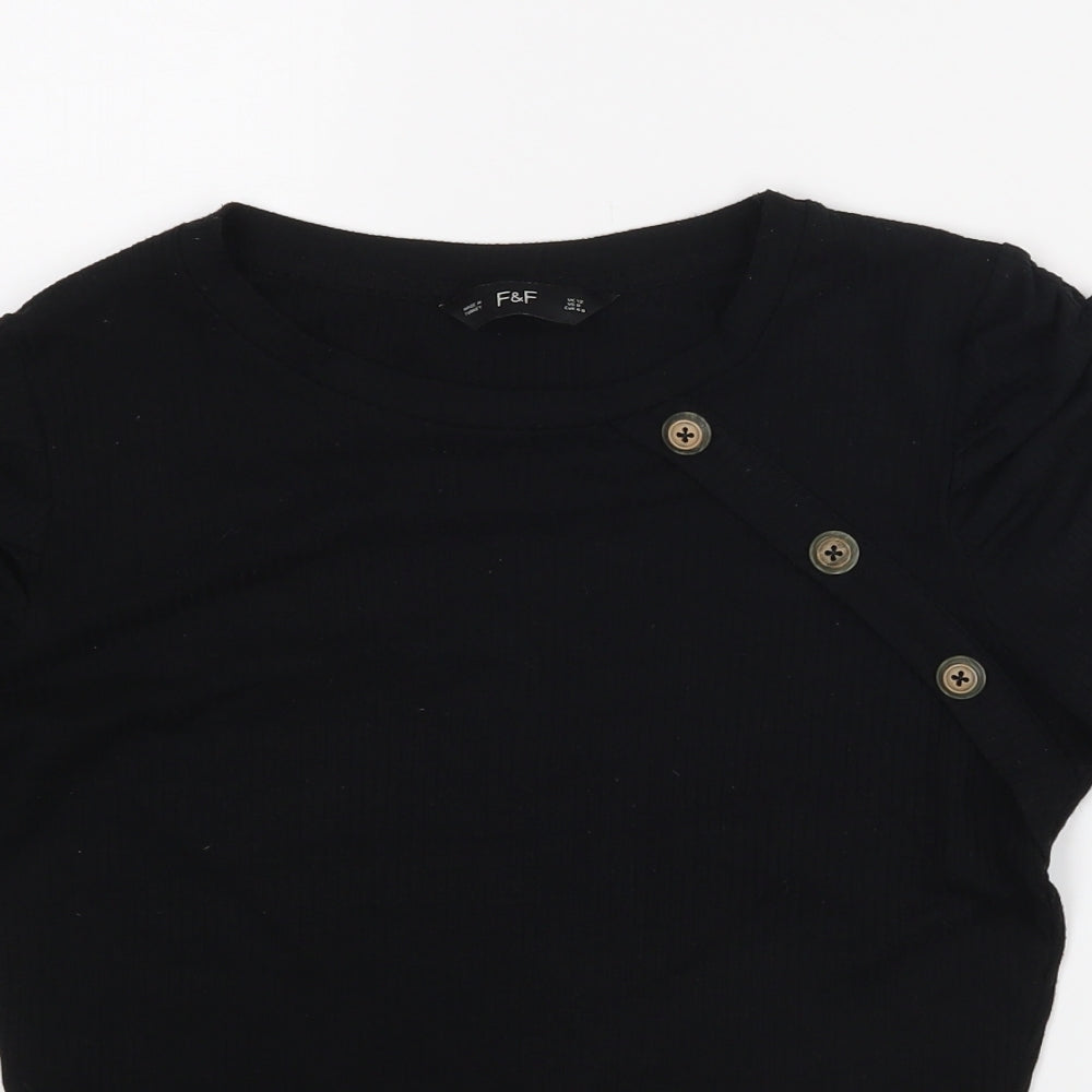 F&F Womens Black   Basic Blouse Size 12