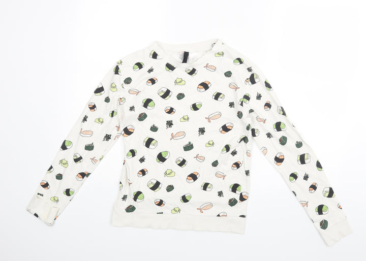 H&M Womens White Pullover Jumper Size 6