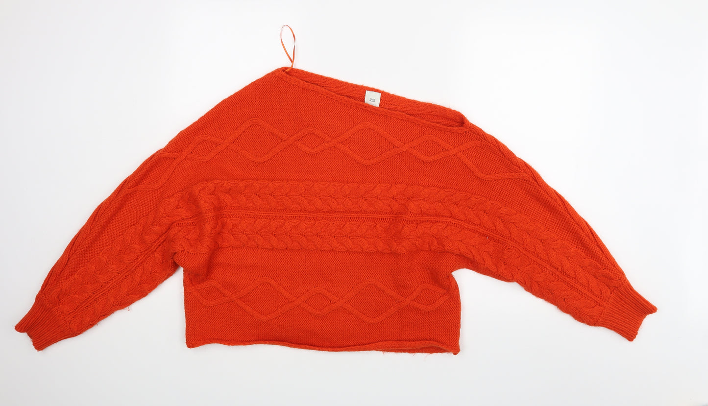 River Island Womens Orange   Pullover Jumper Size L