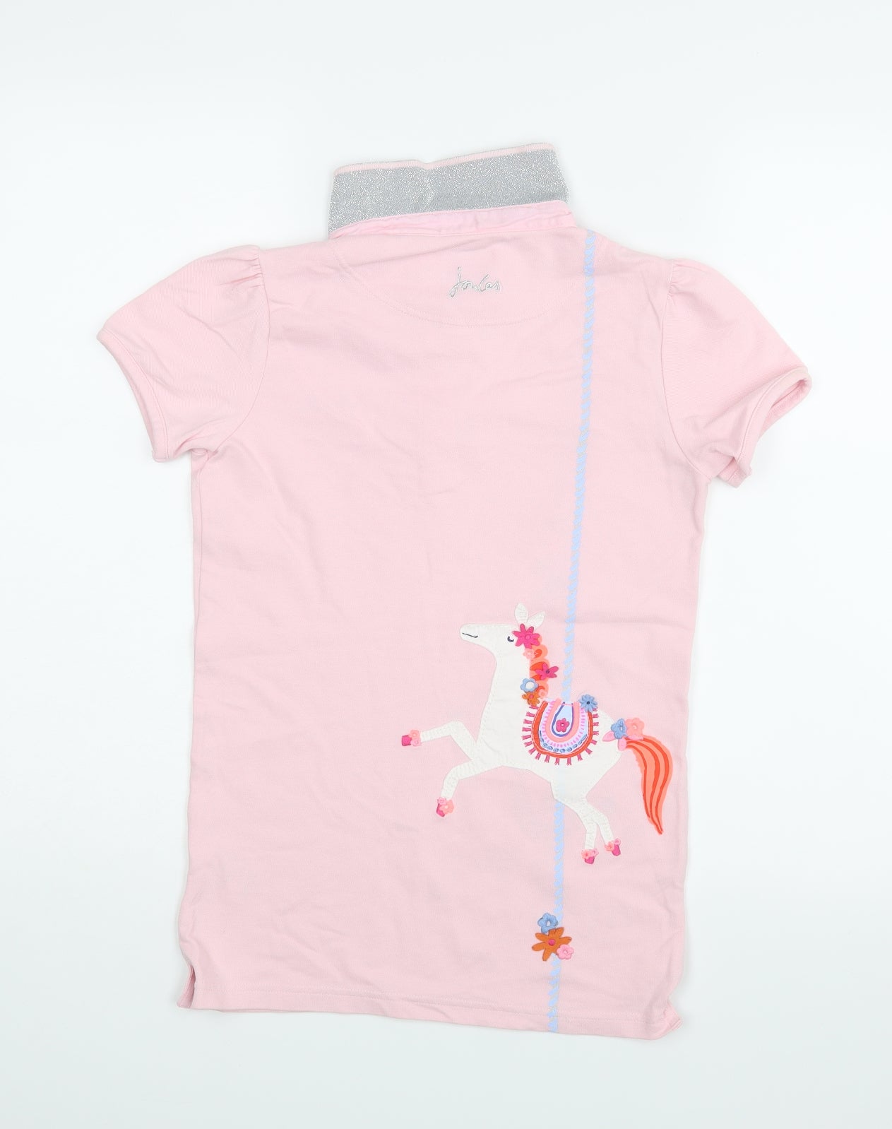 Joules Girls Pink   Pullover Polo Size 11-12 Years
