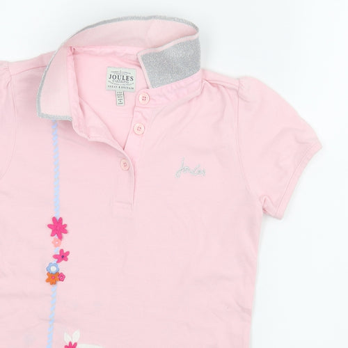 Joules Girls Pink   Pullover Polo Size 11-12 Years