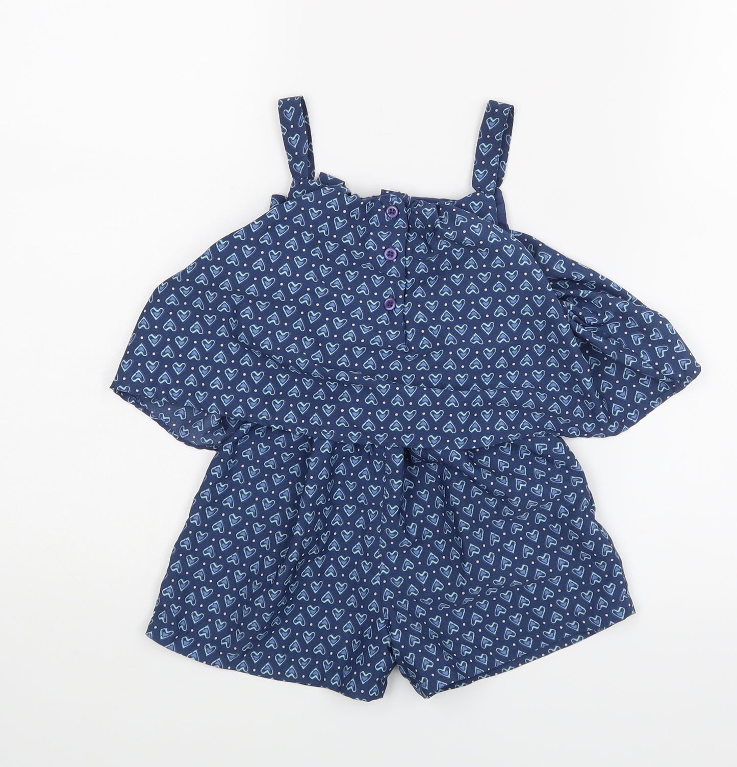 Matalan Girls Blue   Dungaree One-Piece Size 3-4 Years