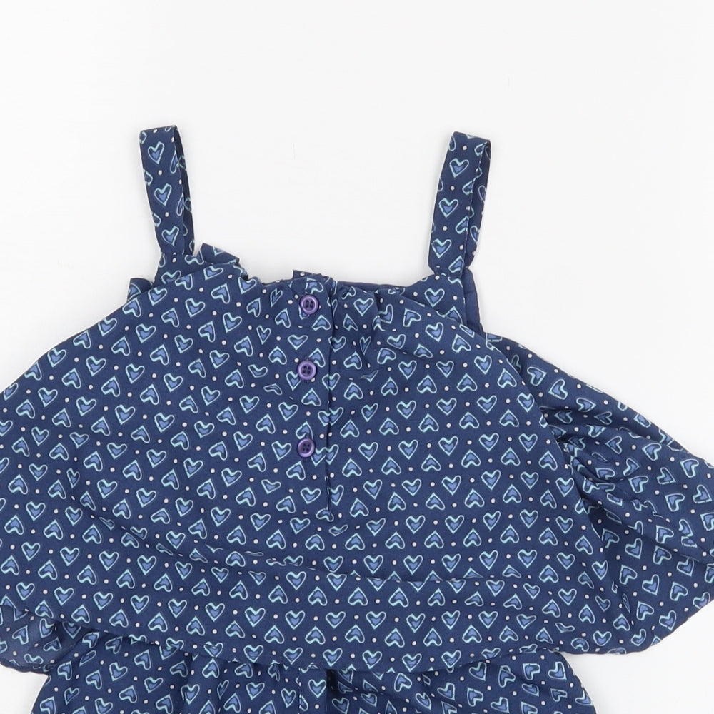 Matalan Girls Blue   Dungaree One-Piece Size 3-4 Years