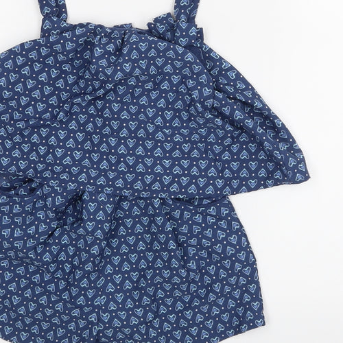 Matalan Girls Blue   Dungaree One-Piece Size 3-4 Years