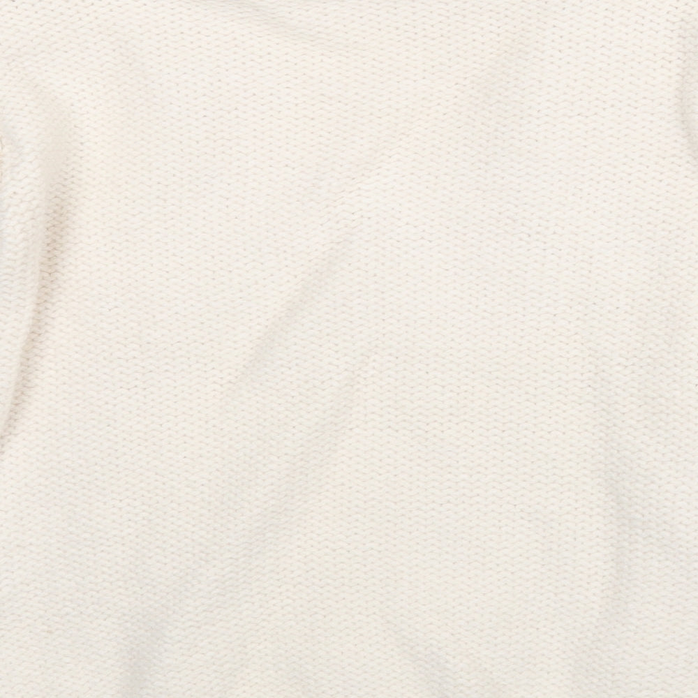 NEXT Girls White  Rayon Cardigan Jumper Size 10 Years