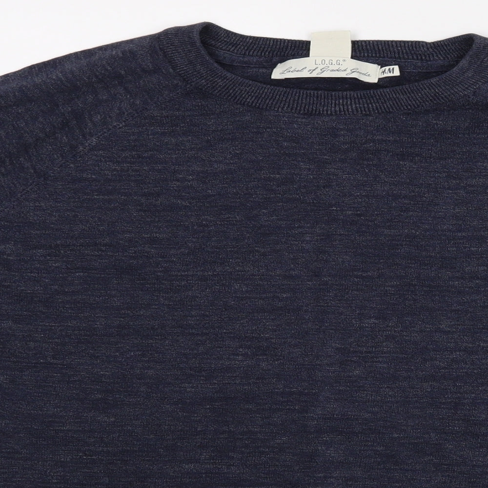 H&M Mens Blue   Pullover Jumper Size XL