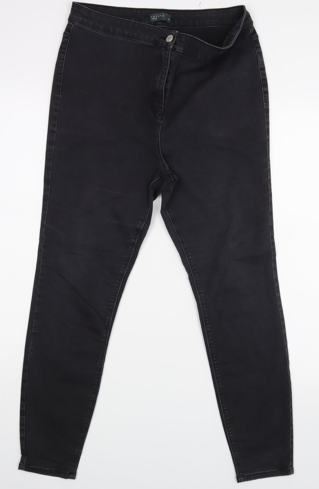 Papaya Womens Black   Skinny Jeans Size 16 L26 in