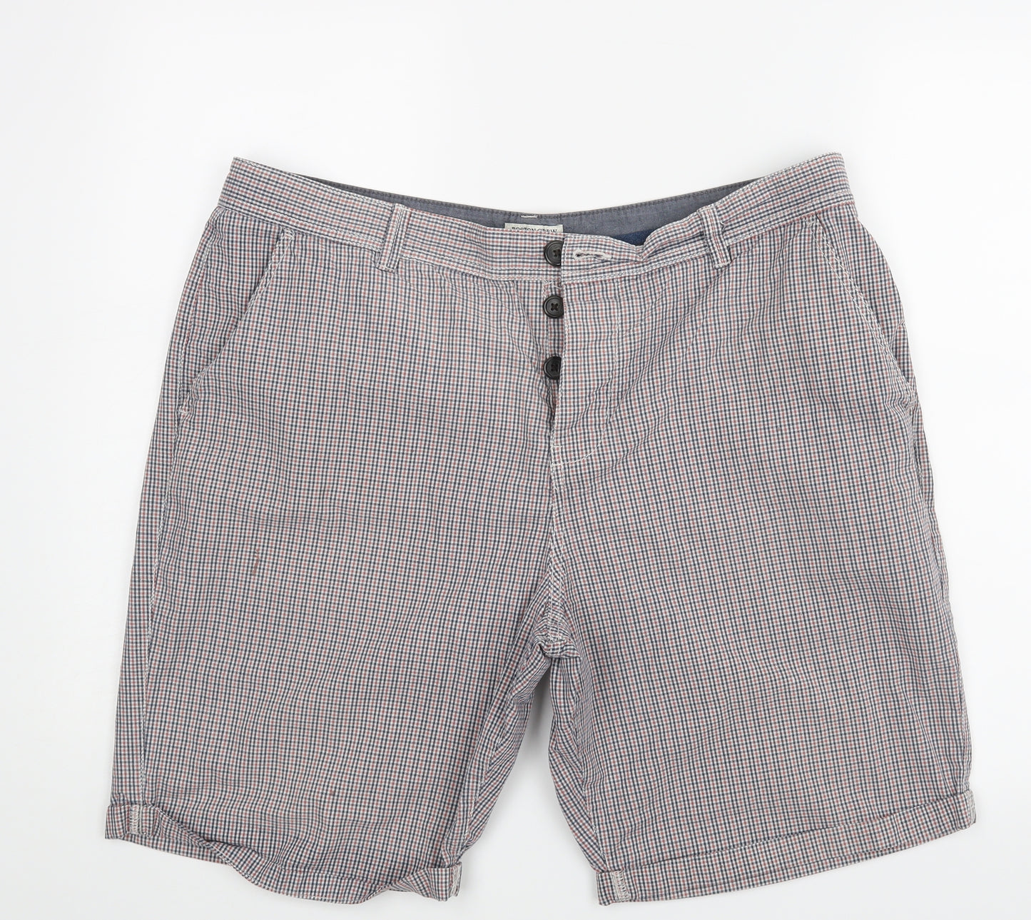 George Mens Blue Check   Shorts Size 38
