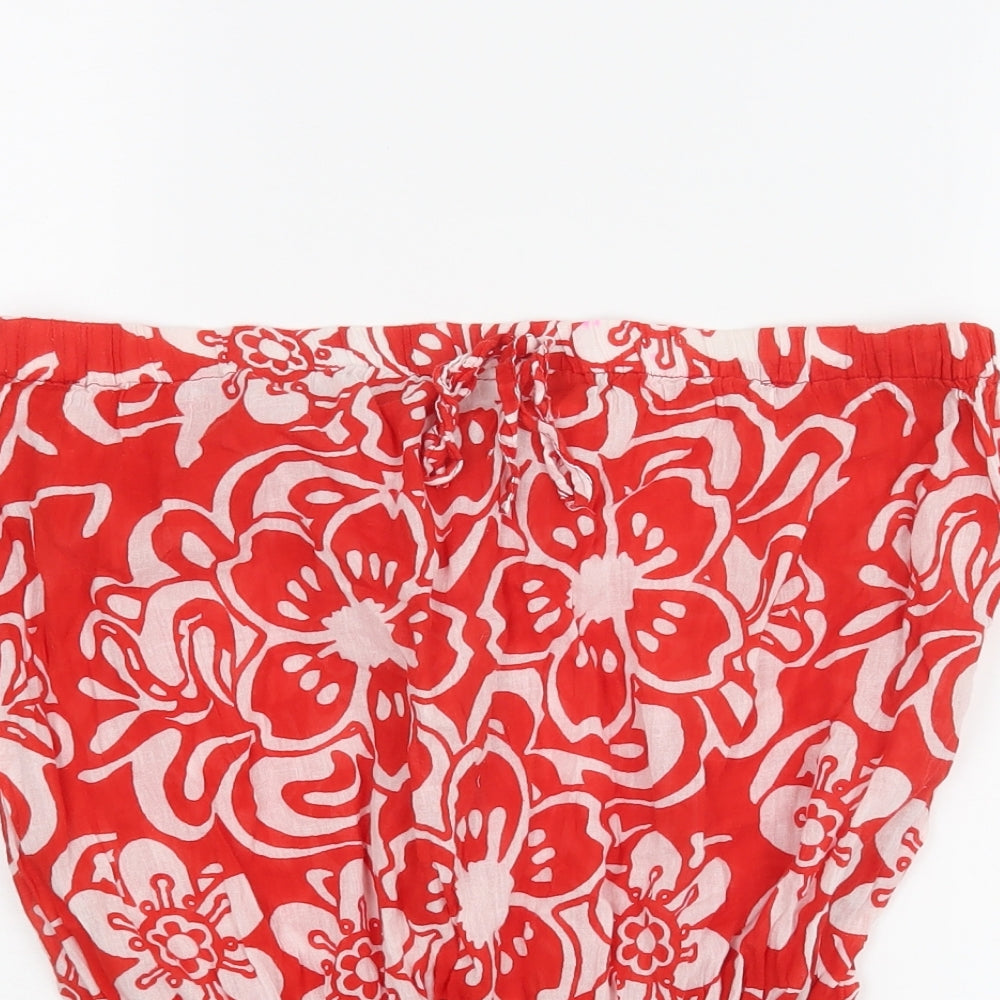 New Look Womens Red Floral  Basic Blouse