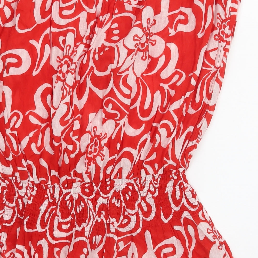 New Look Womens Red Floral  Basic Blouse