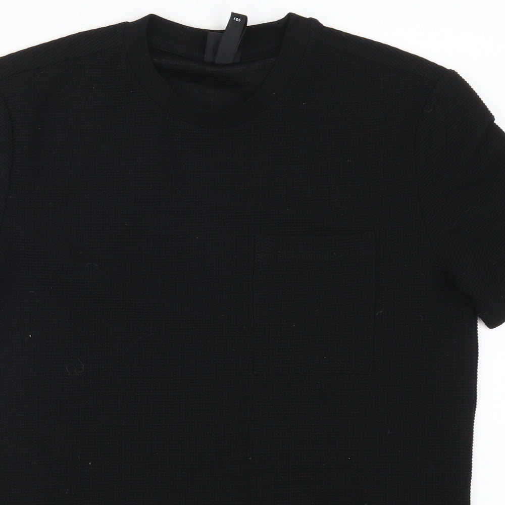 H&M Mens Black   Basic T-Shirt Size XS