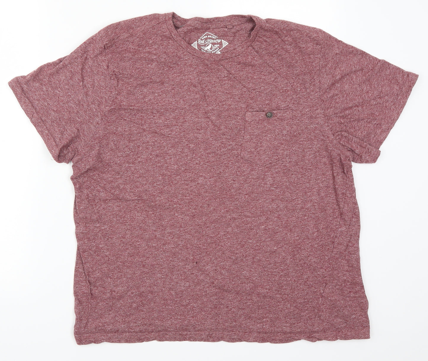 Red Herring Mens Red    T-Shirt Size L