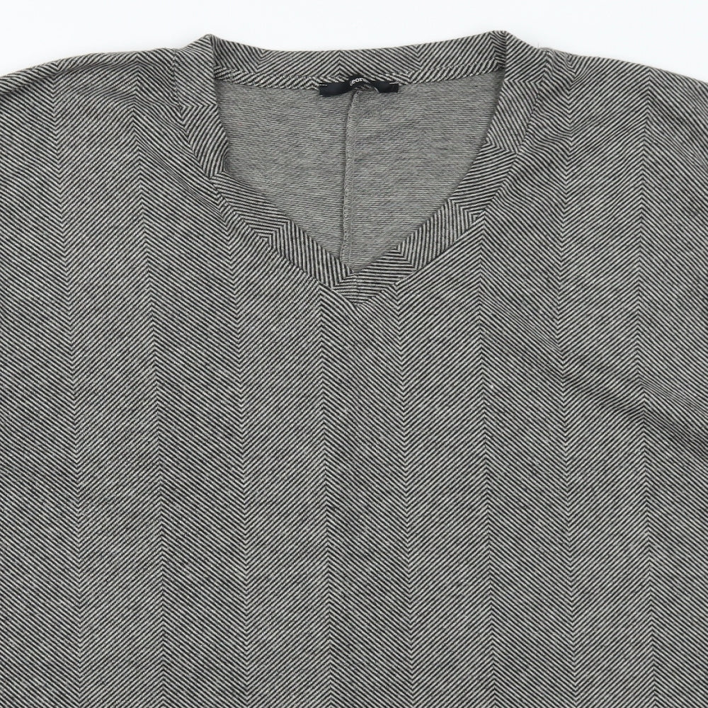 George Womens Grey Herringbone  Basic T-Shirt Size 24