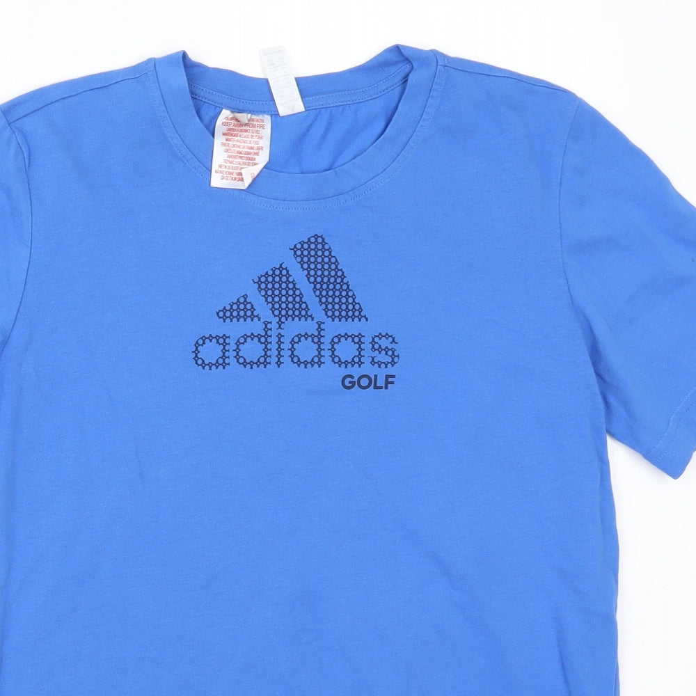 adidas Boys Blue   Basic T-Shirt Size 13-14 Years