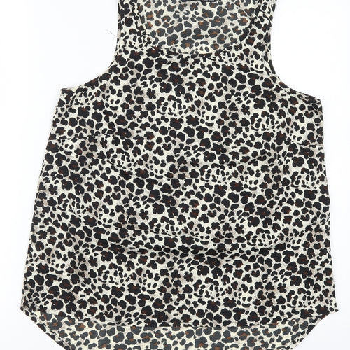 Atmosphere Womens Brown Animal Print  Basic Tank Size 10