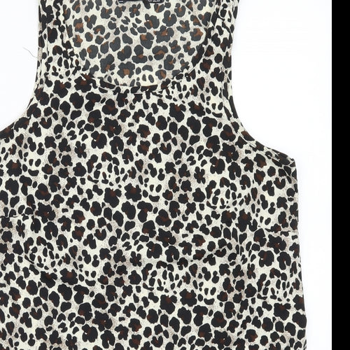 Atmosphere Womens Brown Animal Print  Basic Tank Size 10