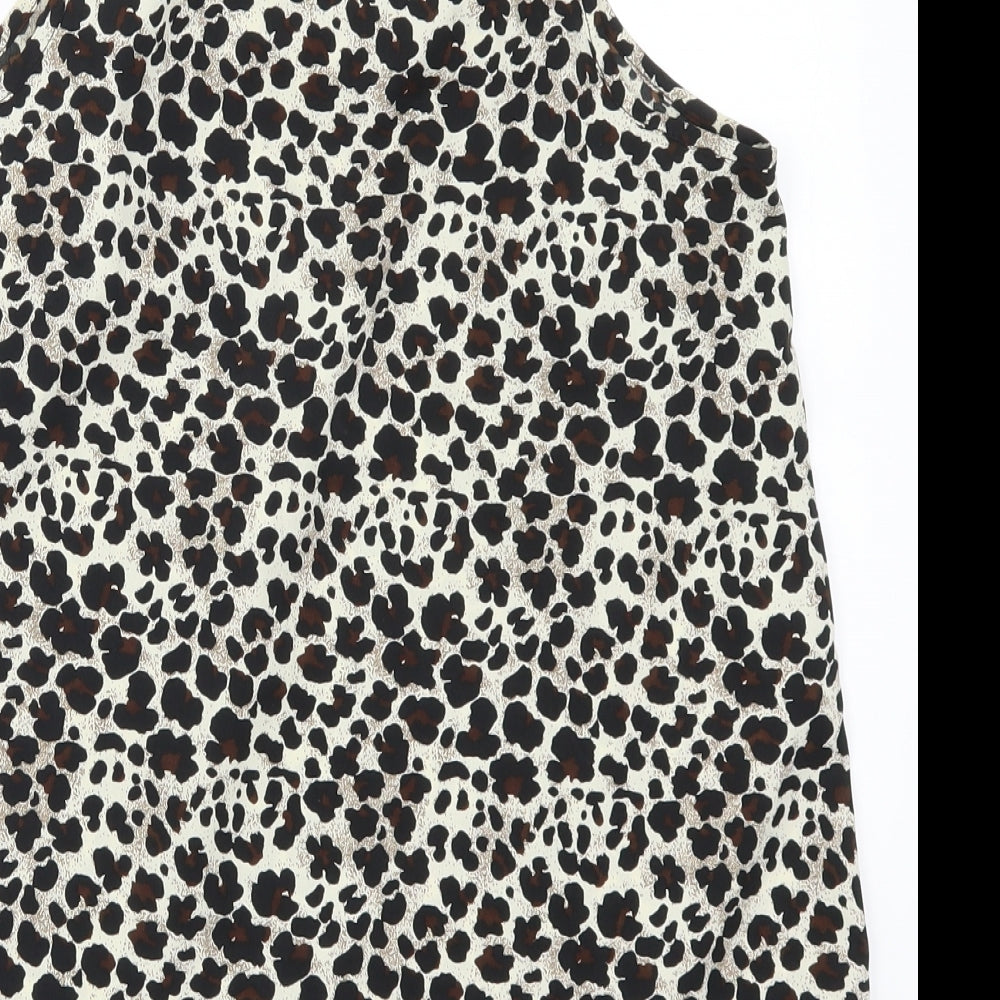 Atmosphere Womens Brown Animal Print  Basic Tank Size 10