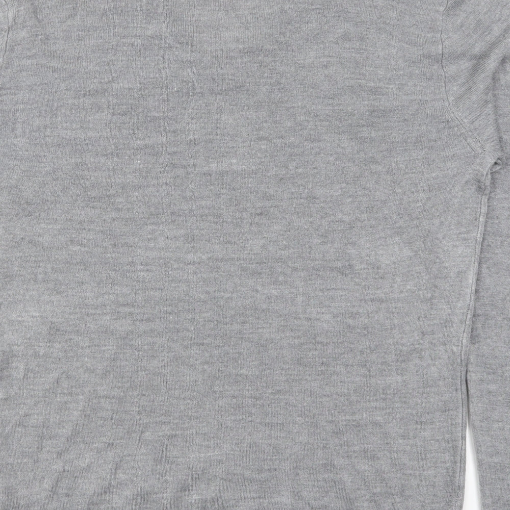 Primark Mens Grey  Knit Pullover Jumper Size M