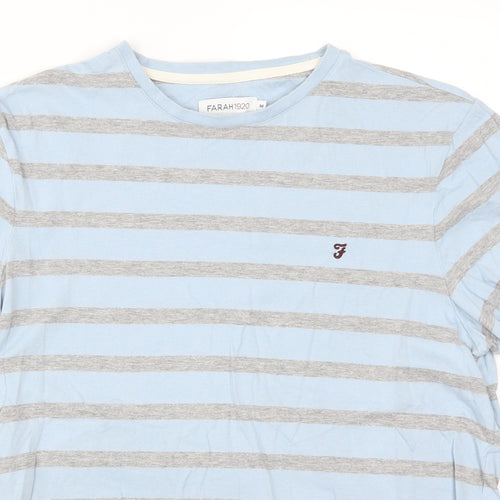 Farah Mens Blue Striped   T-Shirt Size M