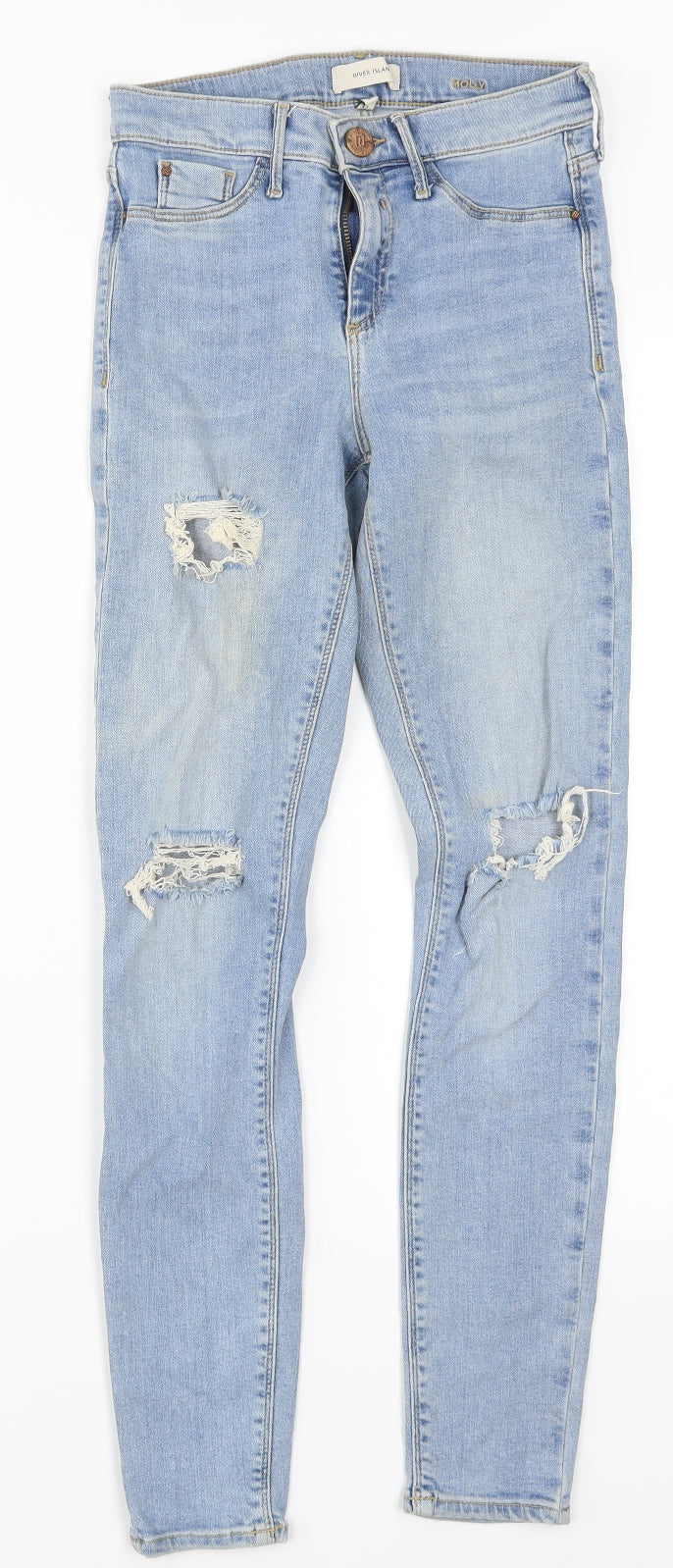 River Island Womens Blue  Denim Skinny Jeans Size 6 L27.5 in