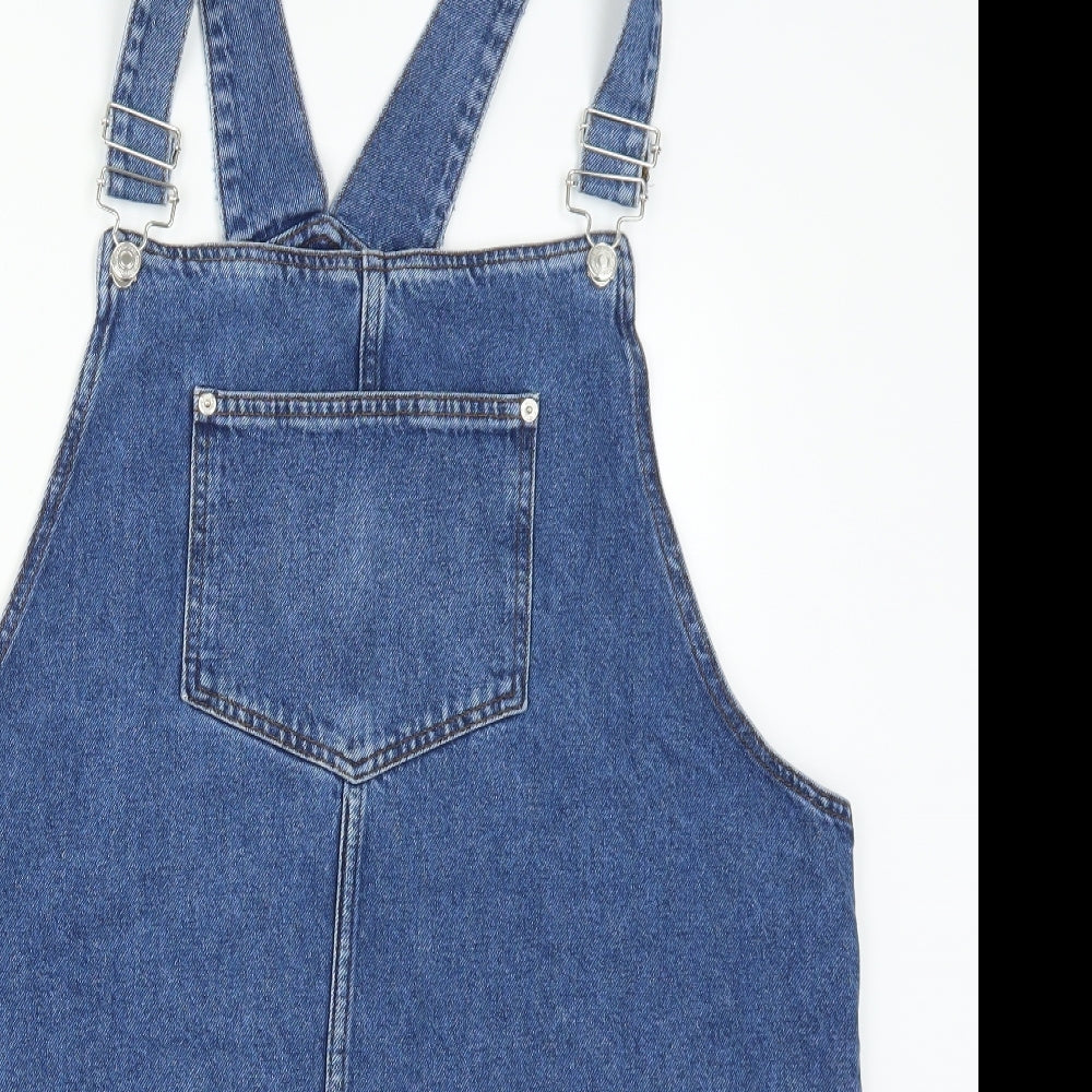 New Look Womens Blue  Denim Pinafore/Dungaree Dress  Size 18