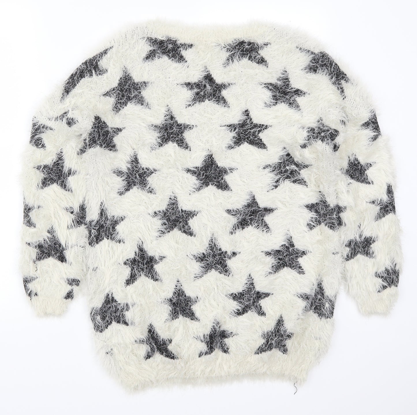 Parisian Womens Beige  Knit Pullover Jumper One Size  - Stars