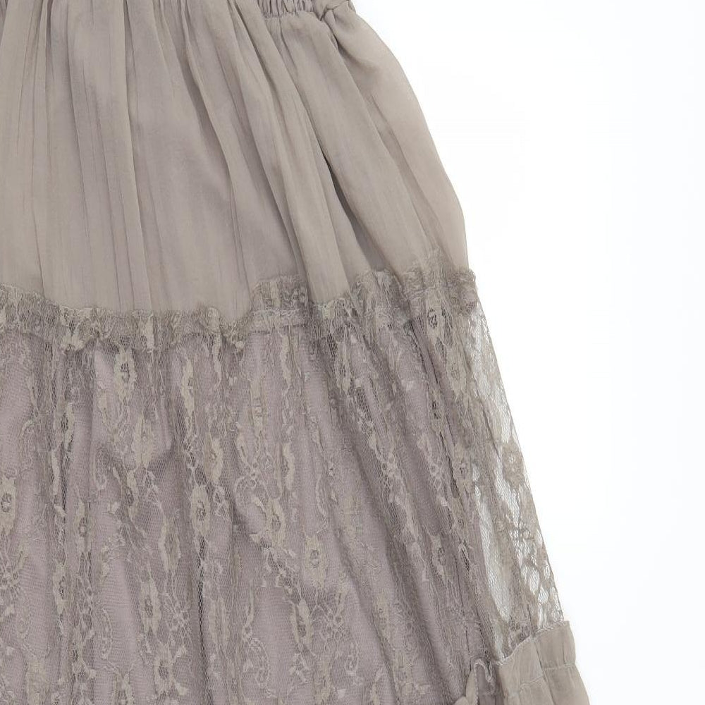 Quiz Womens Beige  Lace Trapeze & Swing  Size M