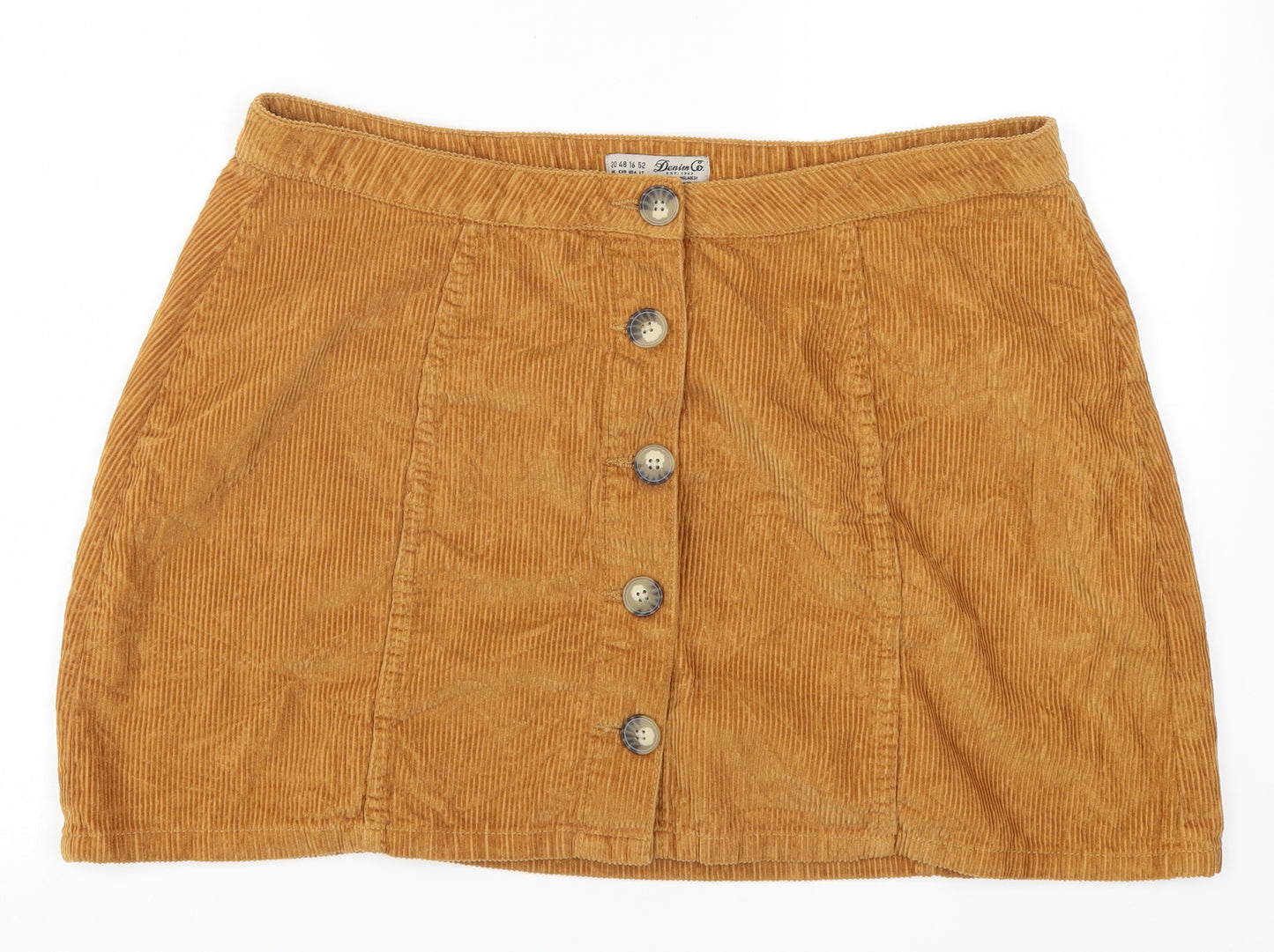 Denim Co Womens Brown  Corduroy Mini Skirt Size 20