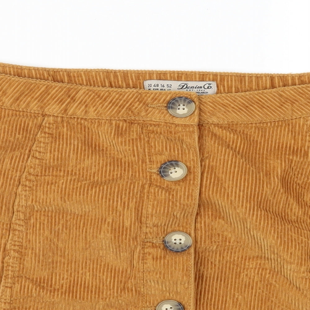 Denim Co Womens Brown  Corduroy Mini Skirt Size 20