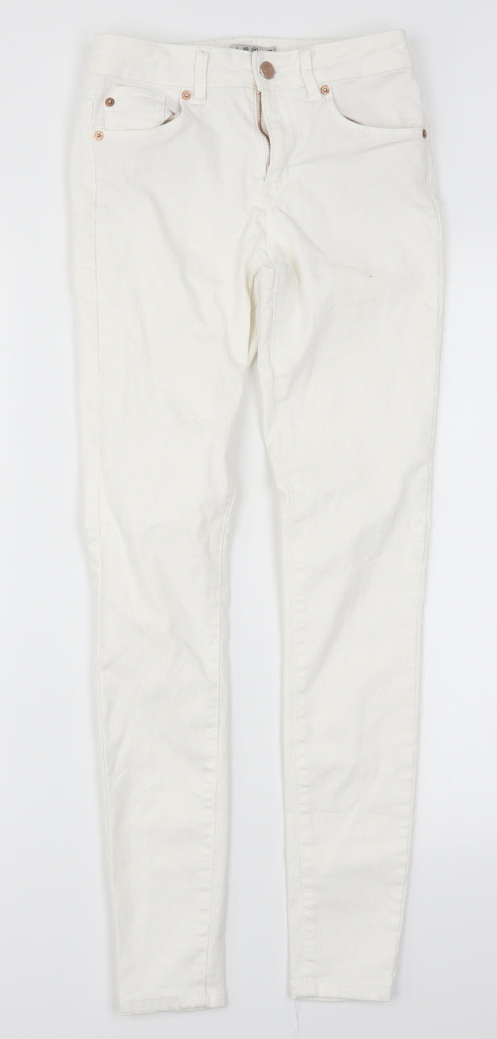 Denim Co Womens White Denim Skinny Jeans Size 8 L28 in