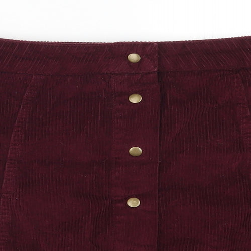 Pep & Co Womens Purple  Corduroy Mini Skort Size 14
