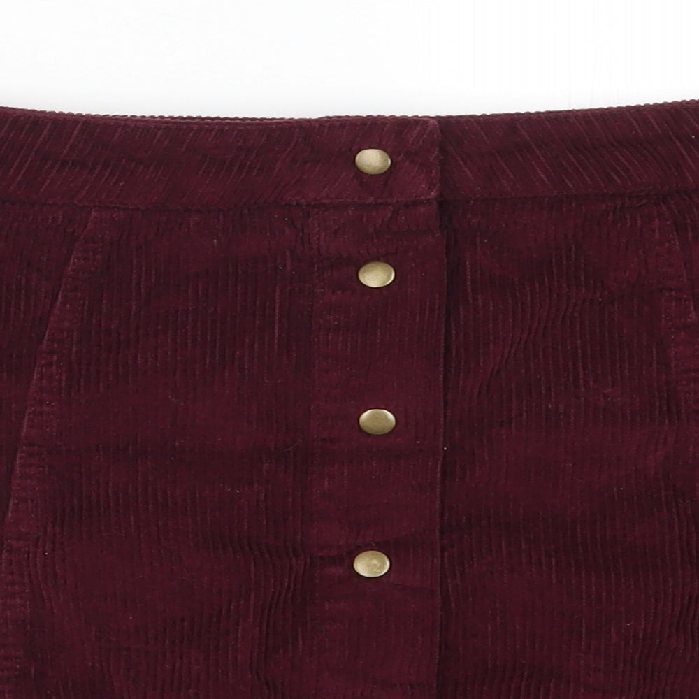 Pep & Co Womens Purple  Corduroy Mini Skort Size 14