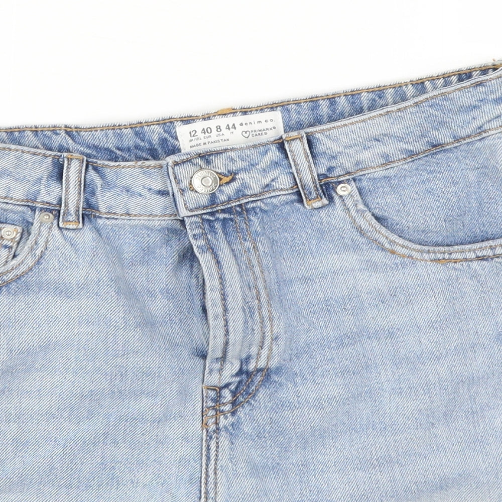 Denim Co Womens Blue  Denim Cut-Off Shorts Size 12