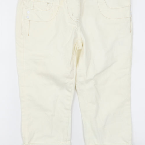 George Womens Ivory  Denim Cropped Jeans Size 10
