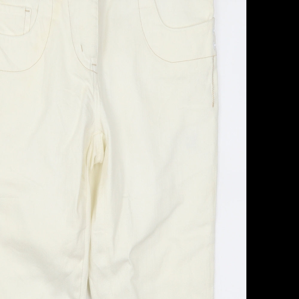 George Womens Ivory  Denim Cropped Jeans Size 10