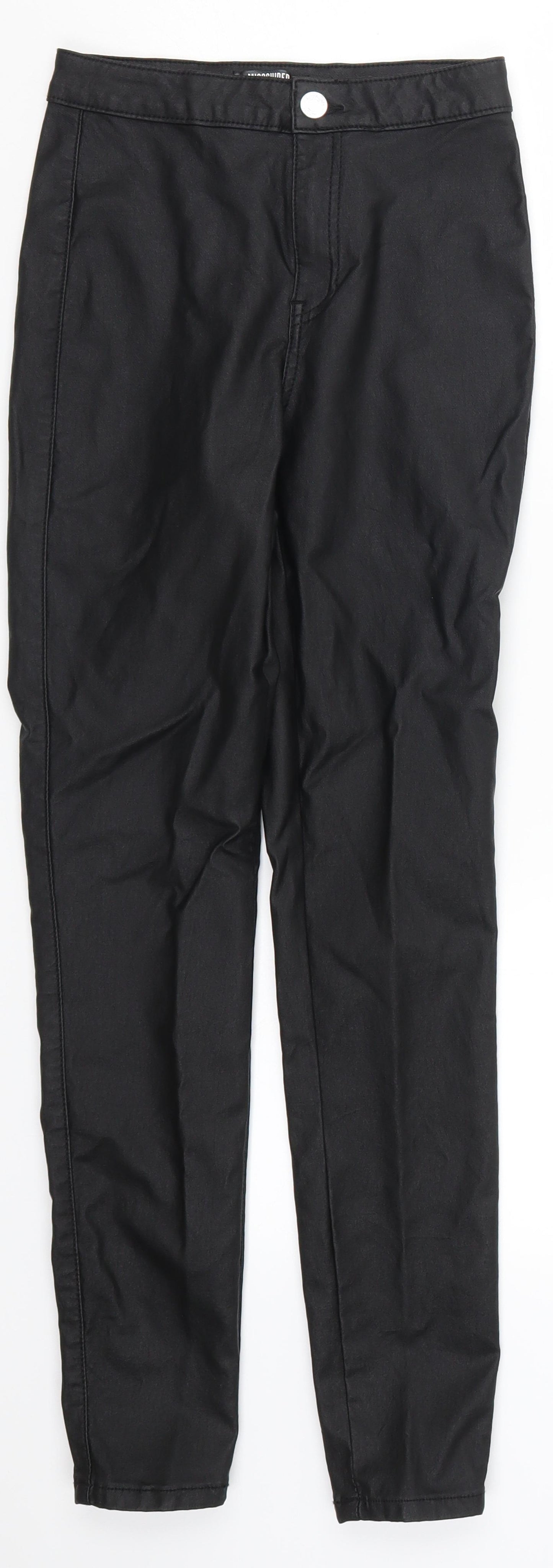 Missguided Womens Black   Trousers  Size 8 L27 in