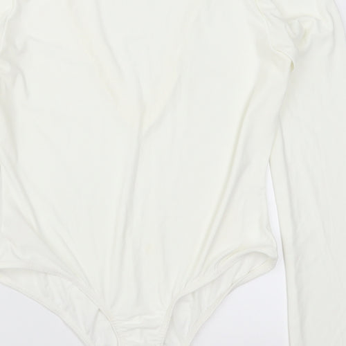 PRETTYLITTLETHING Womens White   Bodysuit One-Piece Size 12