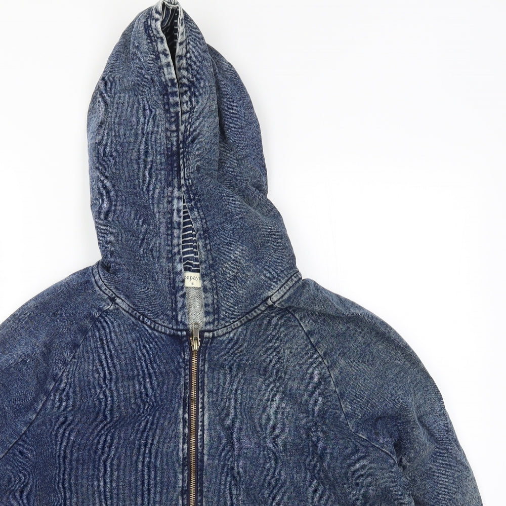 Matalan Womens Blue  Denim Full Zip Hoodie Size 16