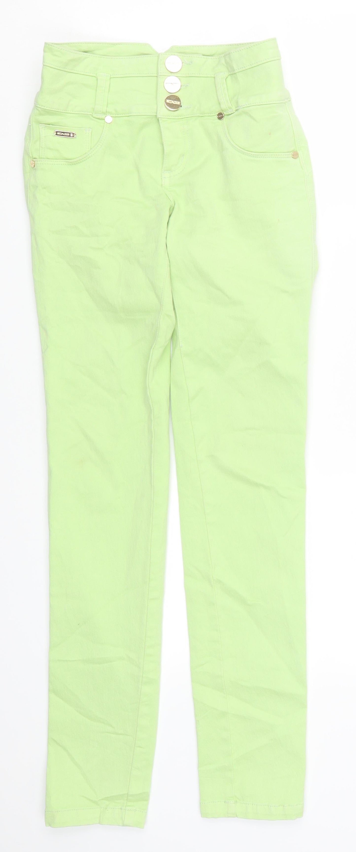 Stage Jeans Womens Green  Denim Straight Jeans Size 25 in L30 in