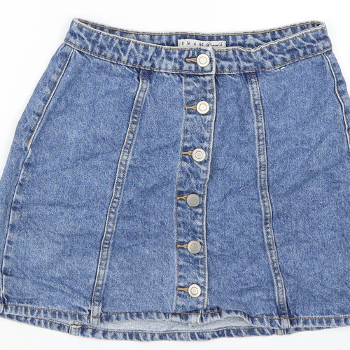 Denim Co Womens Blue  Denim A-Line Skirt Size 8