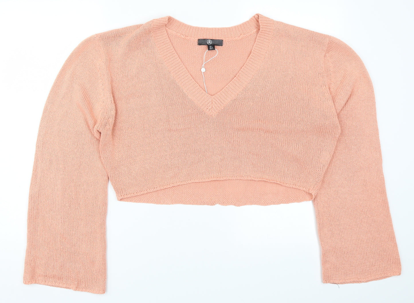 Missguided Womens Pink  Knit Pullover Jumper Size L