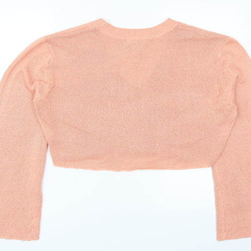 Missguided Womens Pink  Knit Pullover Jumper Size L
