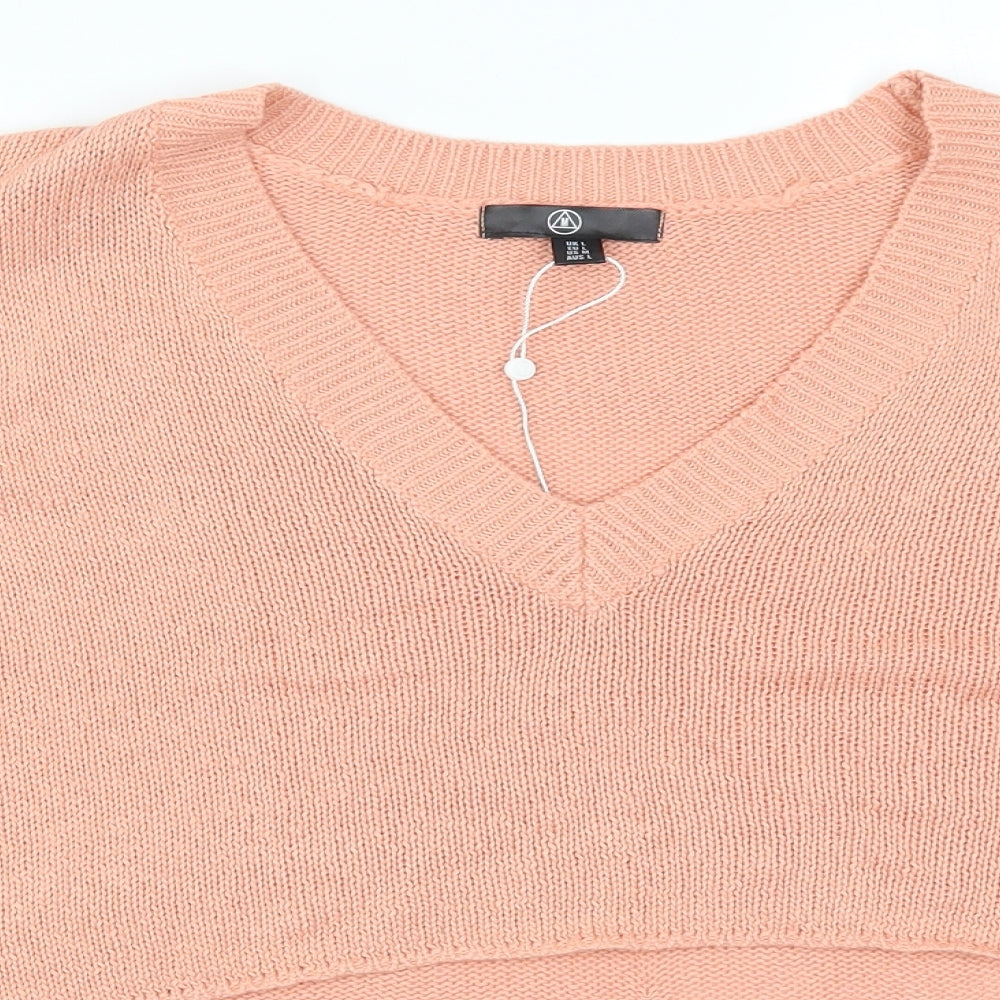 Missguided Womens Pink  Knit Pullover Jumper Size L
