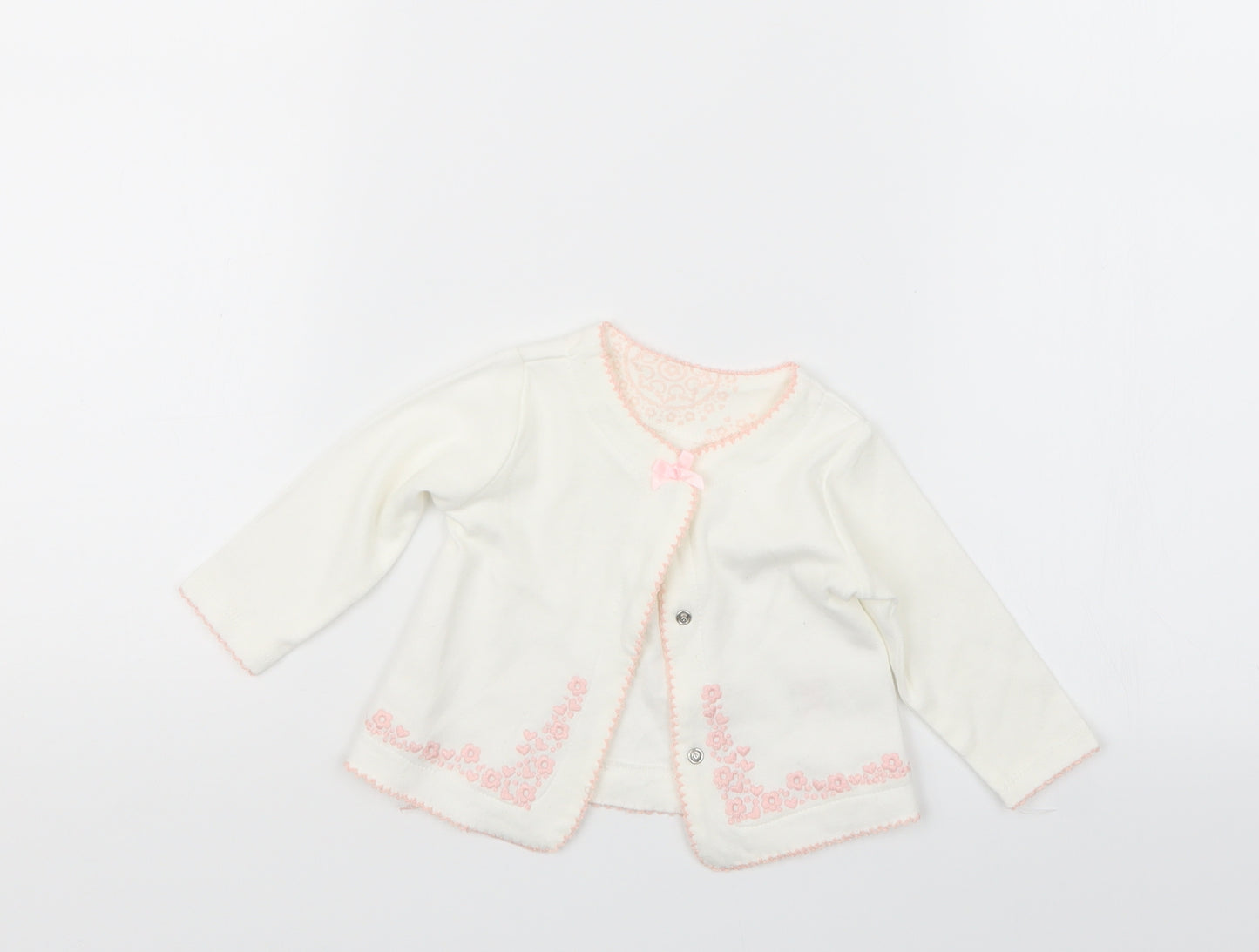 Sterling Baby Girls White   Cardigan Jumper Size 0-3 Months