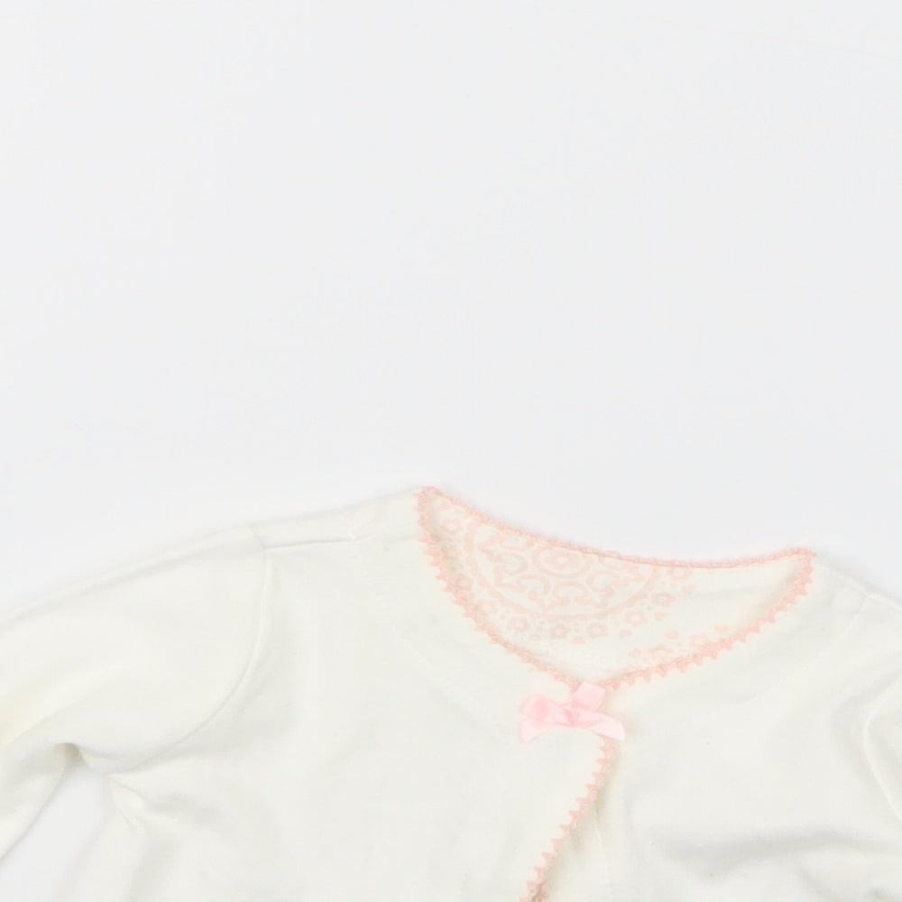 Sterling Baby Girls White   Cardigan Jumper Size 0-3 Months