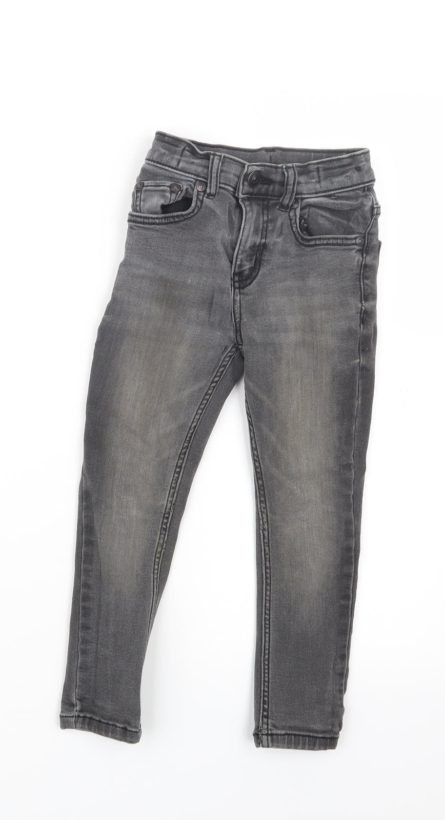 TU Boys Black  Denim Straight Jeans Size 5 Years