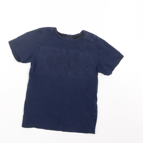 George Boys Blue   Basic T-Shirt Size 5-6 Years
