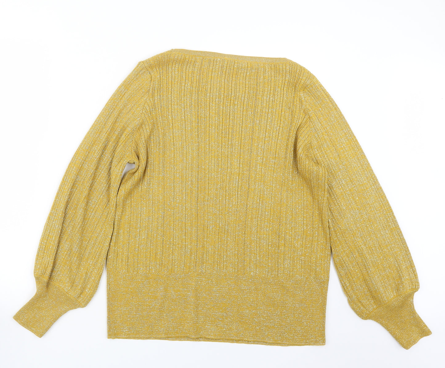 Marks and Spencer Womens Yellow   Pullover Jumper Size XL
