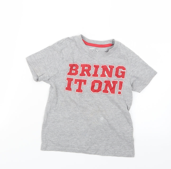 Pep&Co Boys Grey   Basic T-Shirt Size 5-6 Years